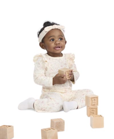 Комплект из боди, брюк и повязки на голову Huggies Babywear для девочек, 3-Piece Set