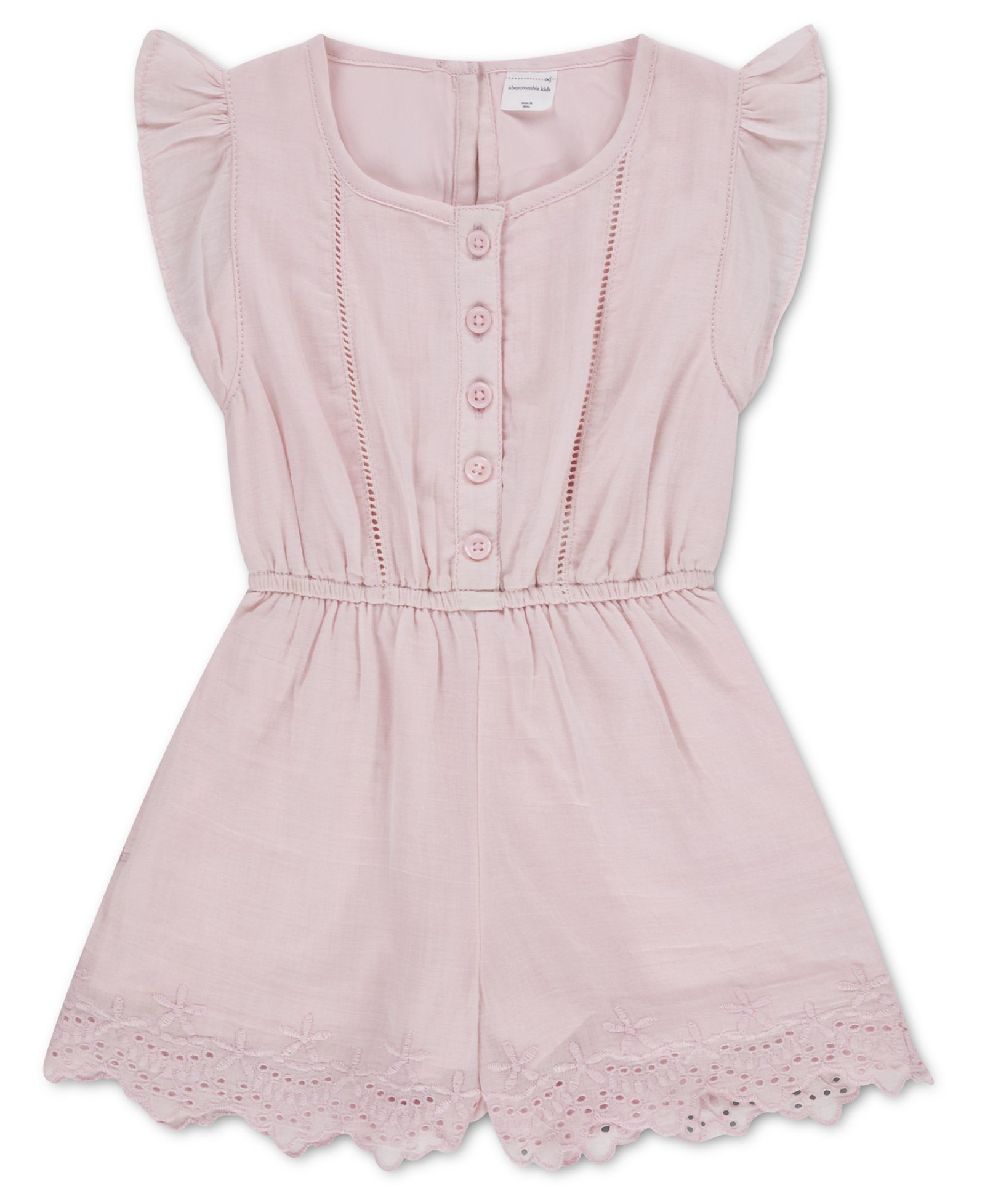 abercrombie kids Toddler Girls' 2T-5T Flutter-Sleeve Eyelet Romper