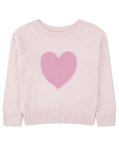 abercrombie kids Toddler Girls' 2T-5T Heart Oversized Long-Sleeve Sweater