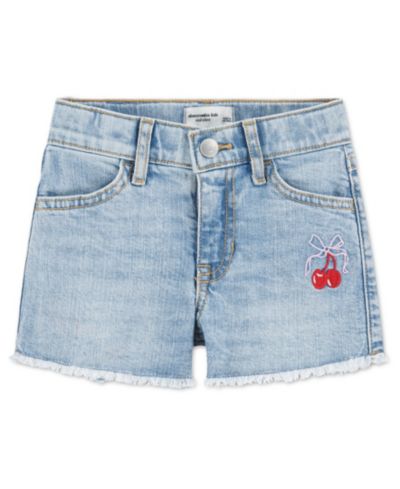 abercrombie kids Детские джинсовые шорты с вишней и бантом, 2T-5T