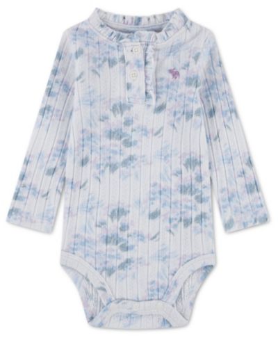 abercrombie kids Baby Girls' Ruffle Henley Long-Sleeve Bodysuit