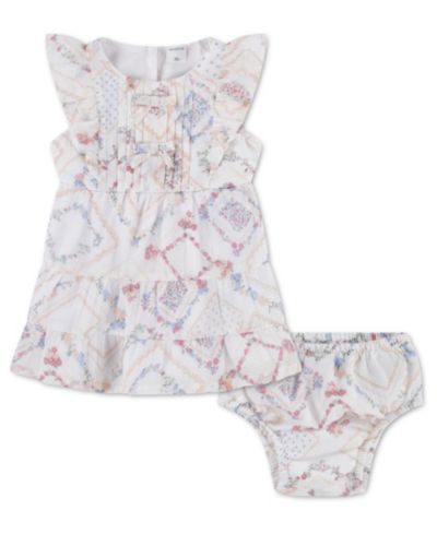abercrombie kids Baby Girls' Pintuck Flutter Dress and Diaper Cover, 2-Piece Set