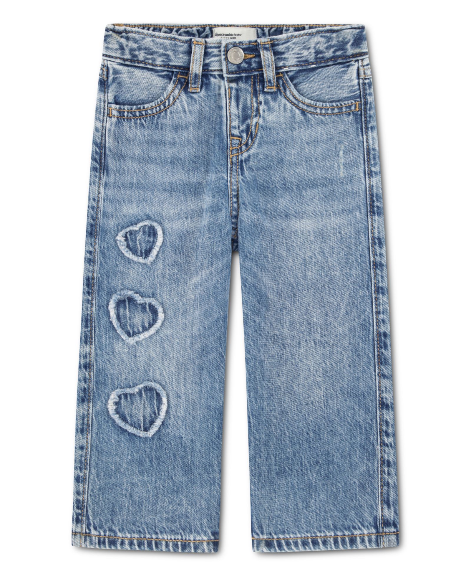 abercrombie kids Джинсы baggy с сердцами для девочек Petite