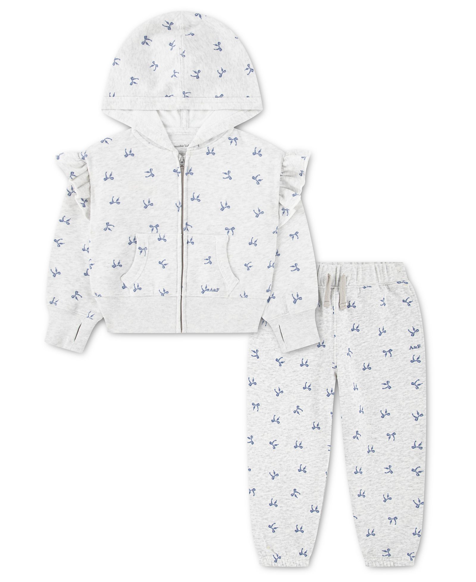 abercrombie kids детский комплект из худи на молнии и брюк для новорожденных девочек
