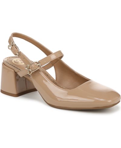 Sam and Libby Women's Grace Block Heel Slingback Mary Jane Pumps