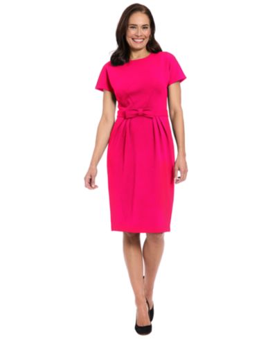 London Times Petite Short-Sleeve Sheath Dress