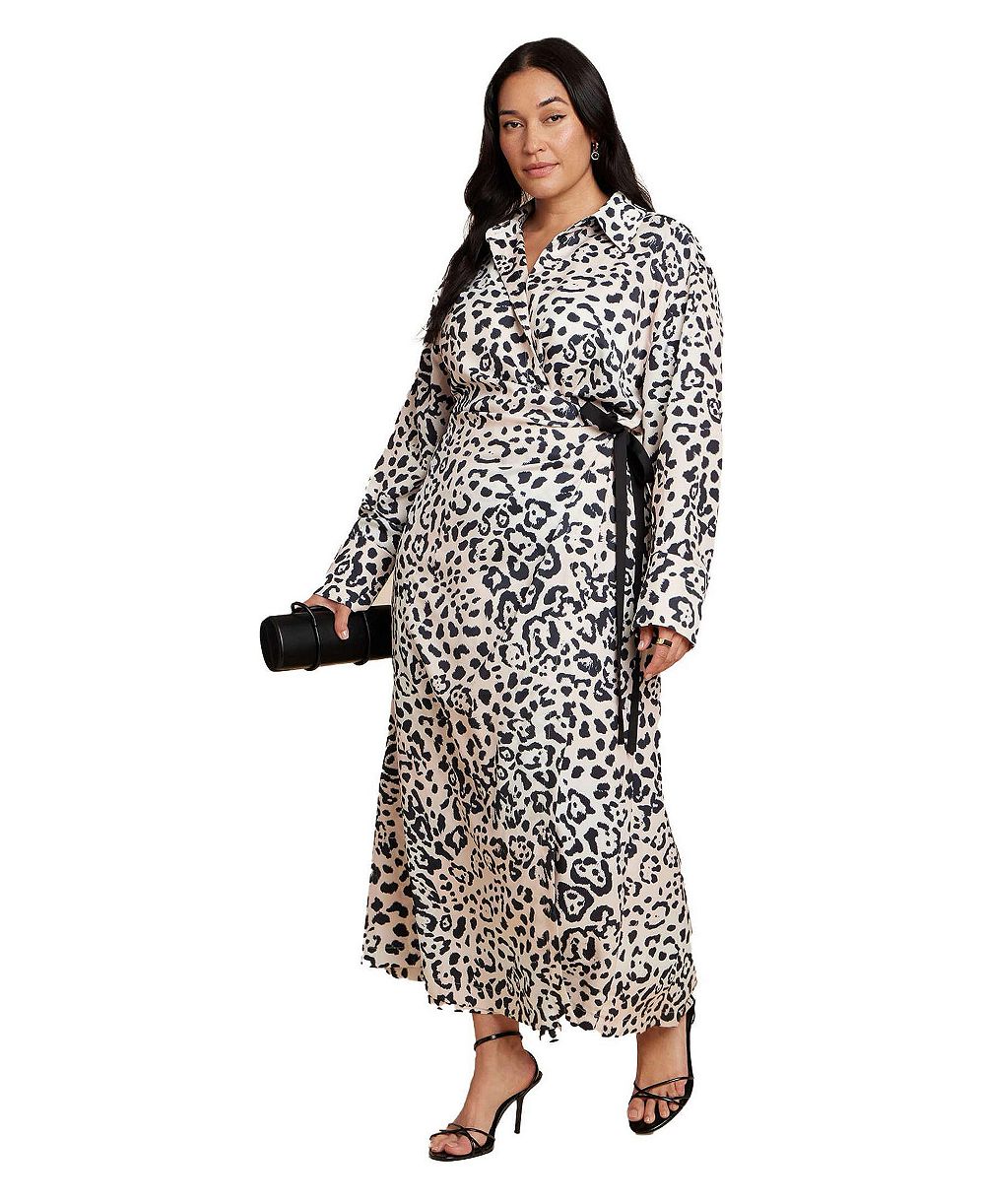 ELOQUII Plus Size Wrap Detail Maxi Dress
