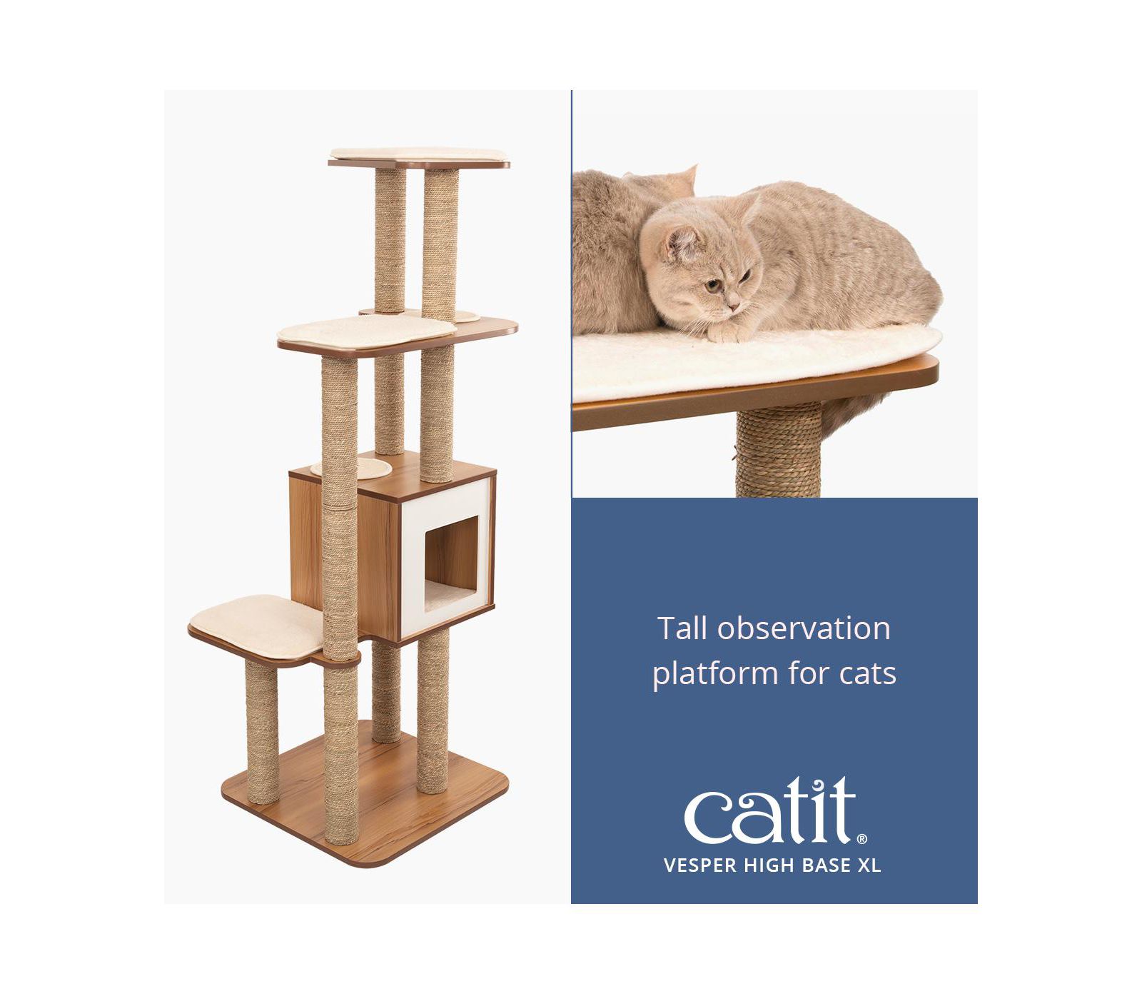 Catit Vesper High Base XL, Walnut