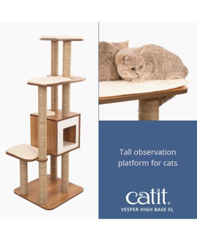 Кошачий лоток Catit Vesper High Base XL, Walnut