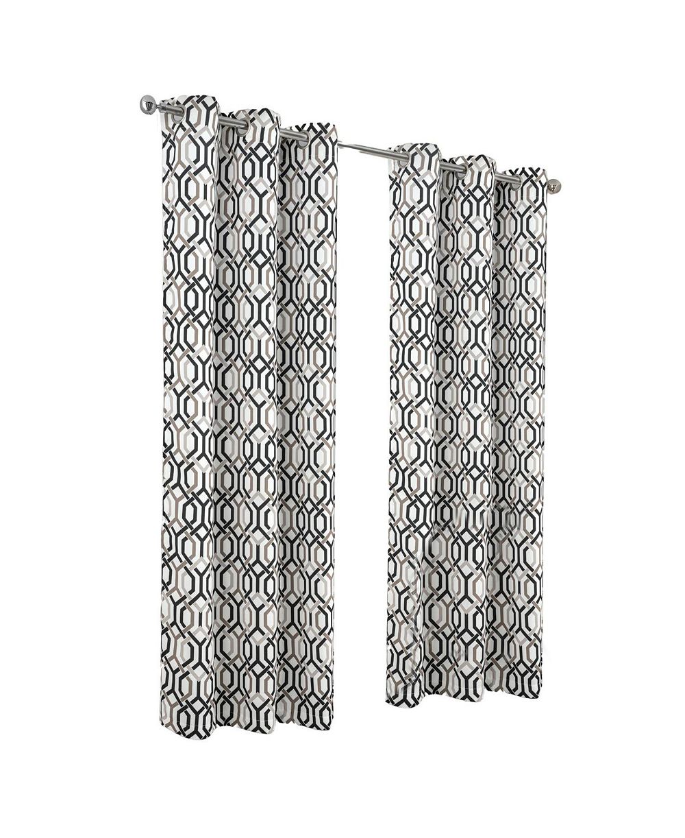 RT Designer Collection Rory Printed Blackout Luxurious Decorative Grommet Curtain Panel