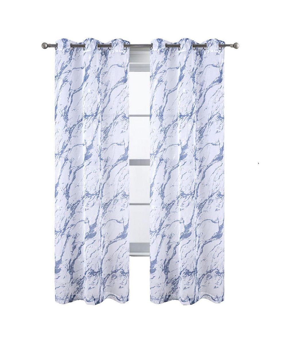 RT Designers Collection Декоративная занавеска Marble Grommet Metallic Sheer Printed Doily