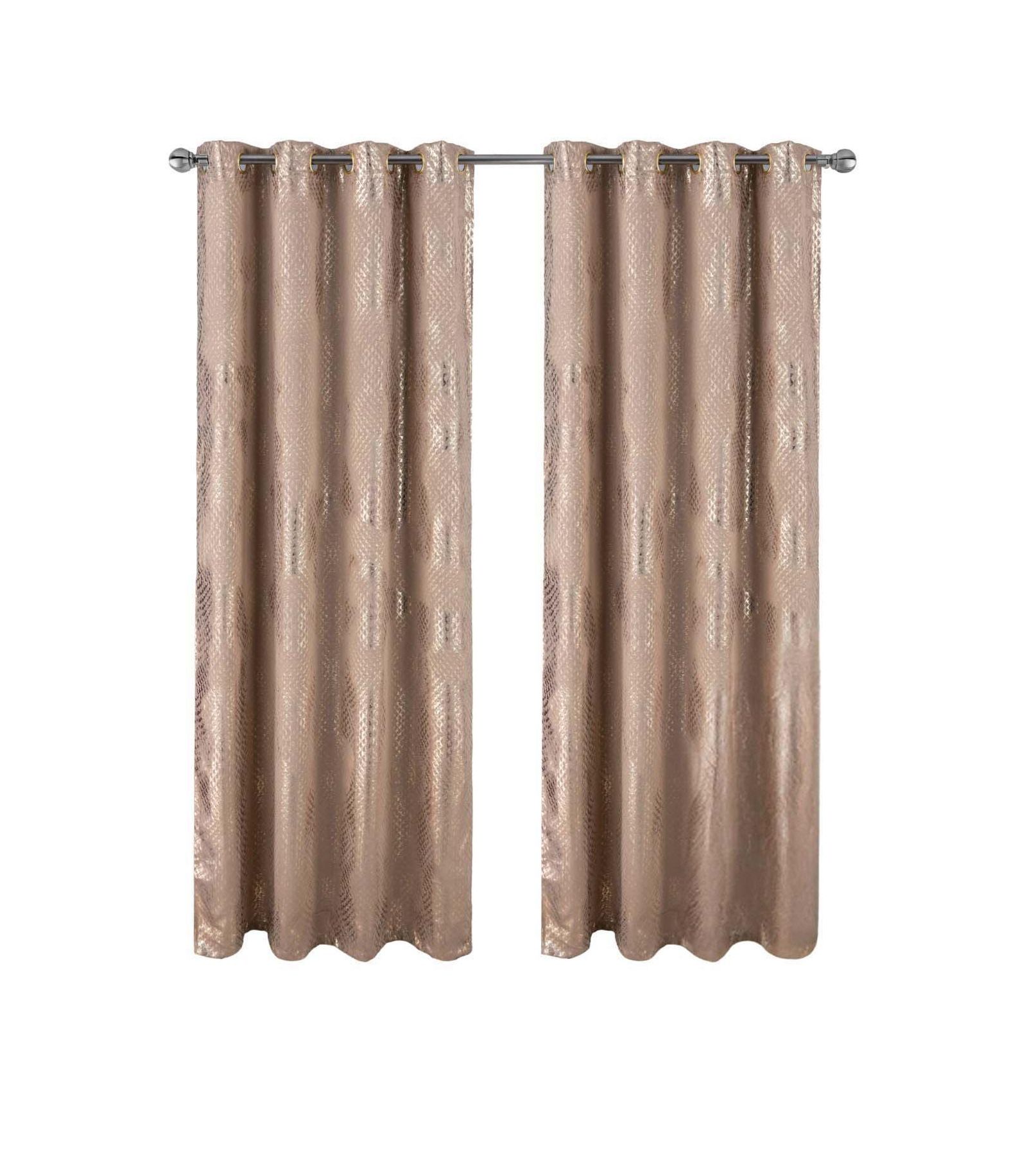 RT Designer Collection Штора блэкаут Hailey Halo Foil с люверсами 52" x 90", taupe