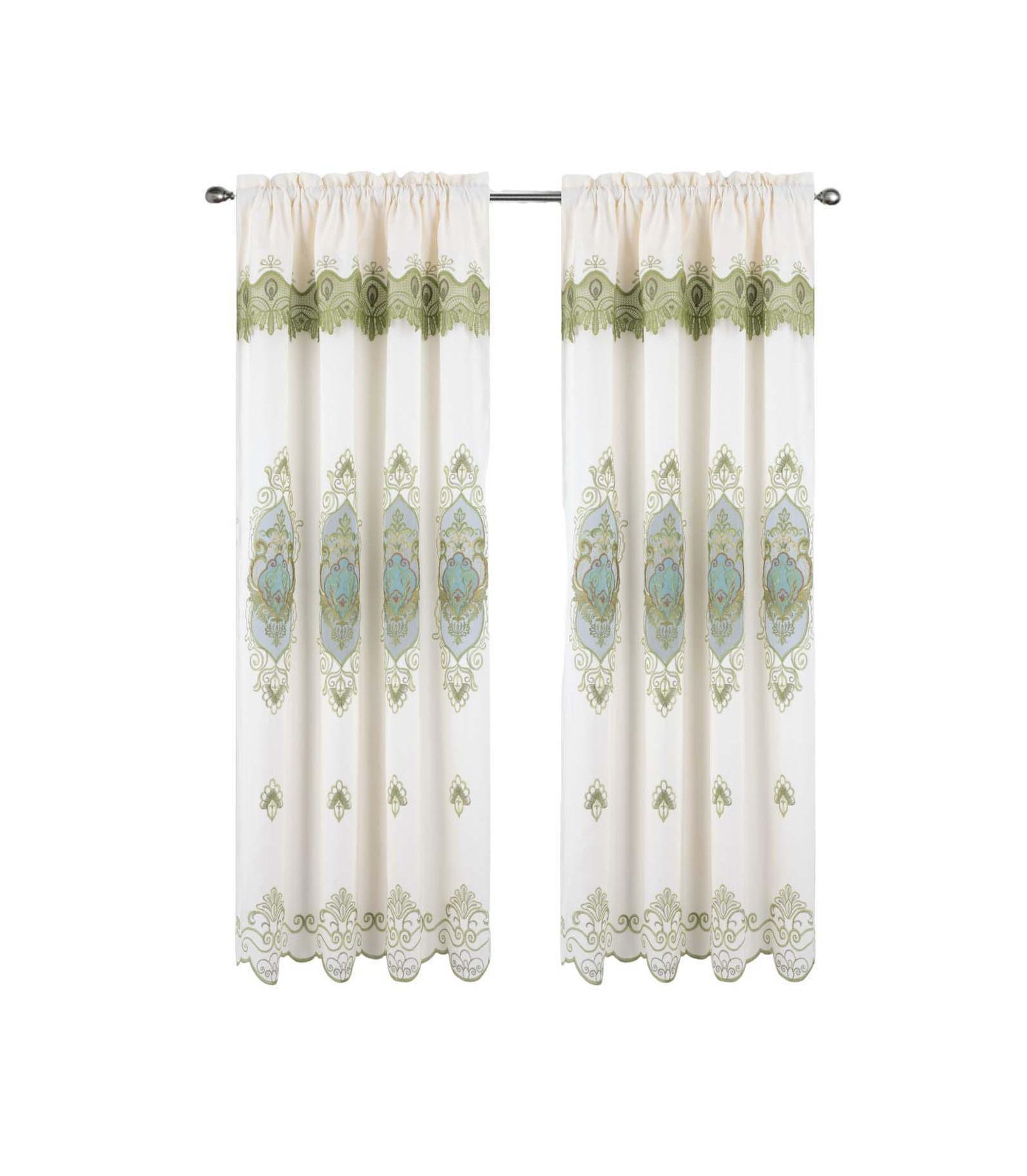 Штора RT Designer Collection Betsy Macrame, 52" x 84", Sage