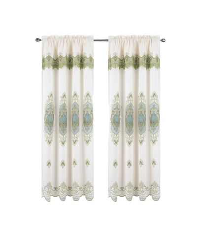 Штора RT Designer Collection Betsy Macrame, 52" x 84", Sage