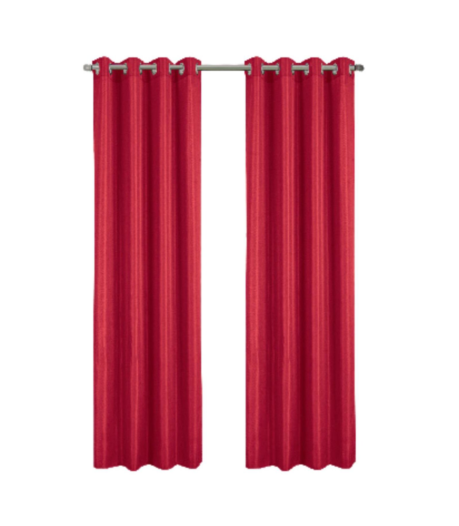 RT Designer Collection Gibson Luxurious Decorative Grommet Curtain Panel 54" x 90" Red