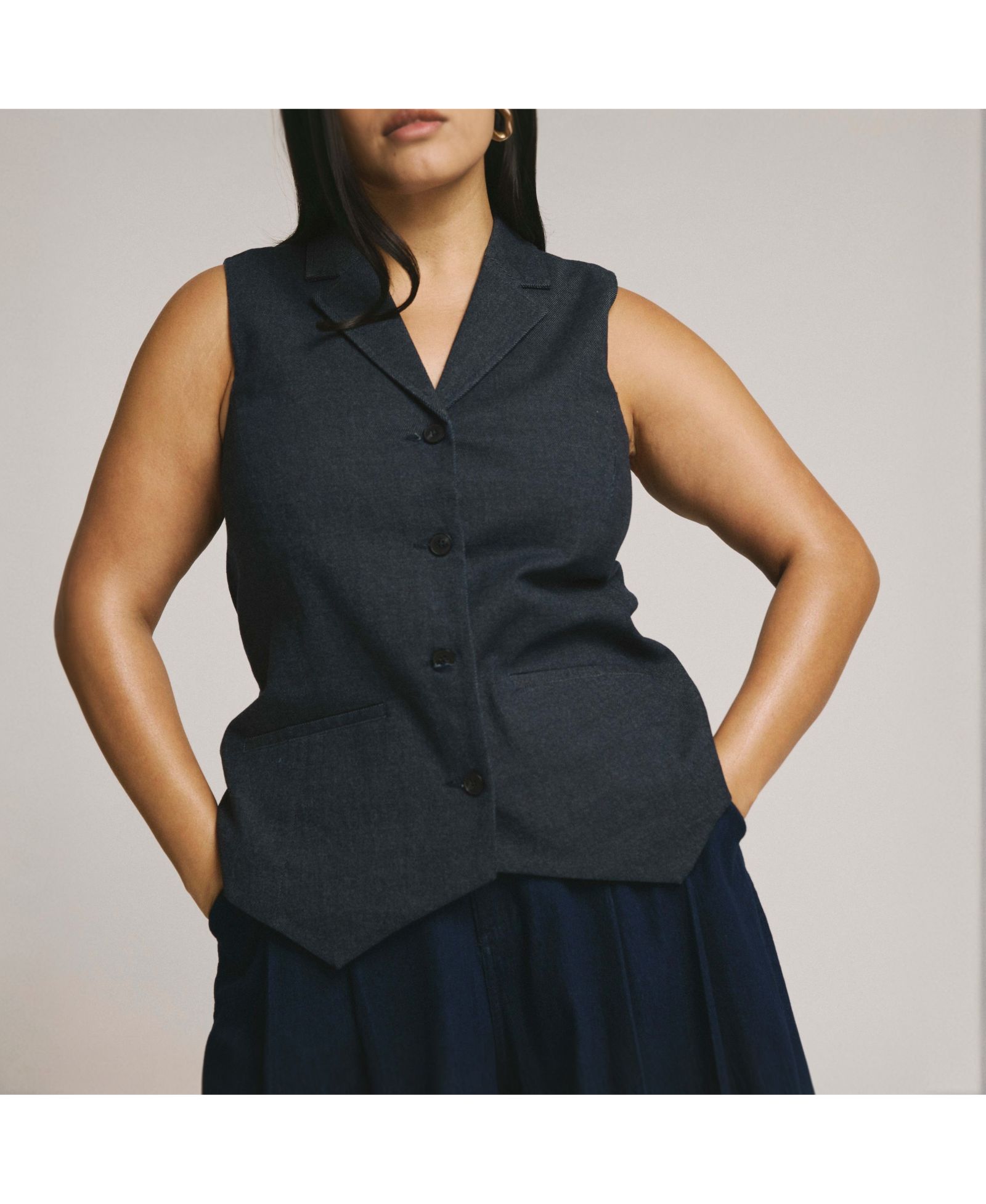 Жилет Universal Standard Plus Size с эффектом денима