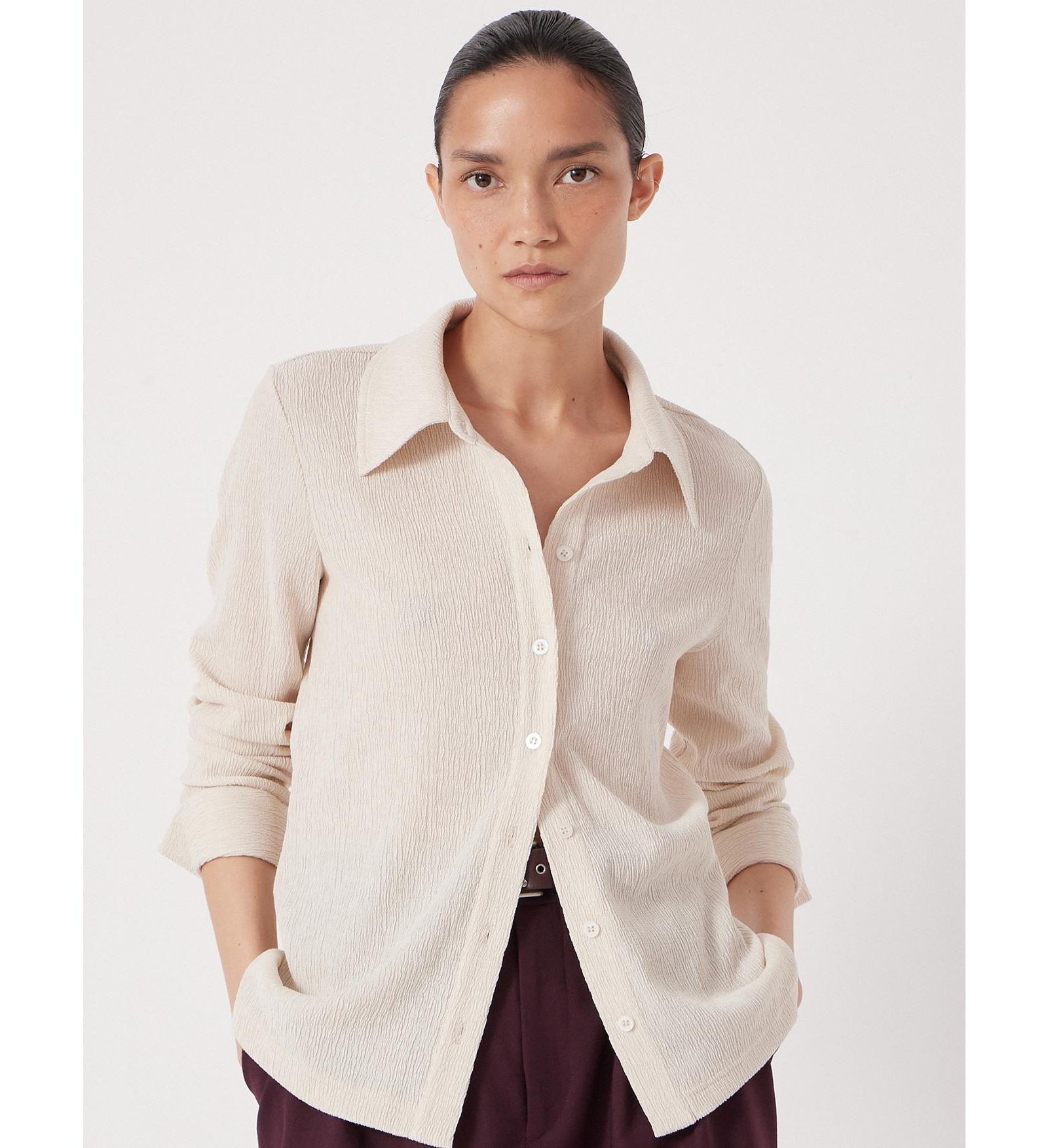 Hush Women's Textured Slim Shirt