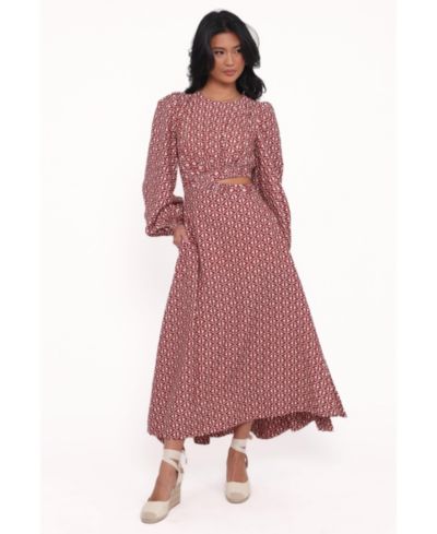 Petal and Pup Women's Ginnee Puff Sleeve Cutout Midi Dress
