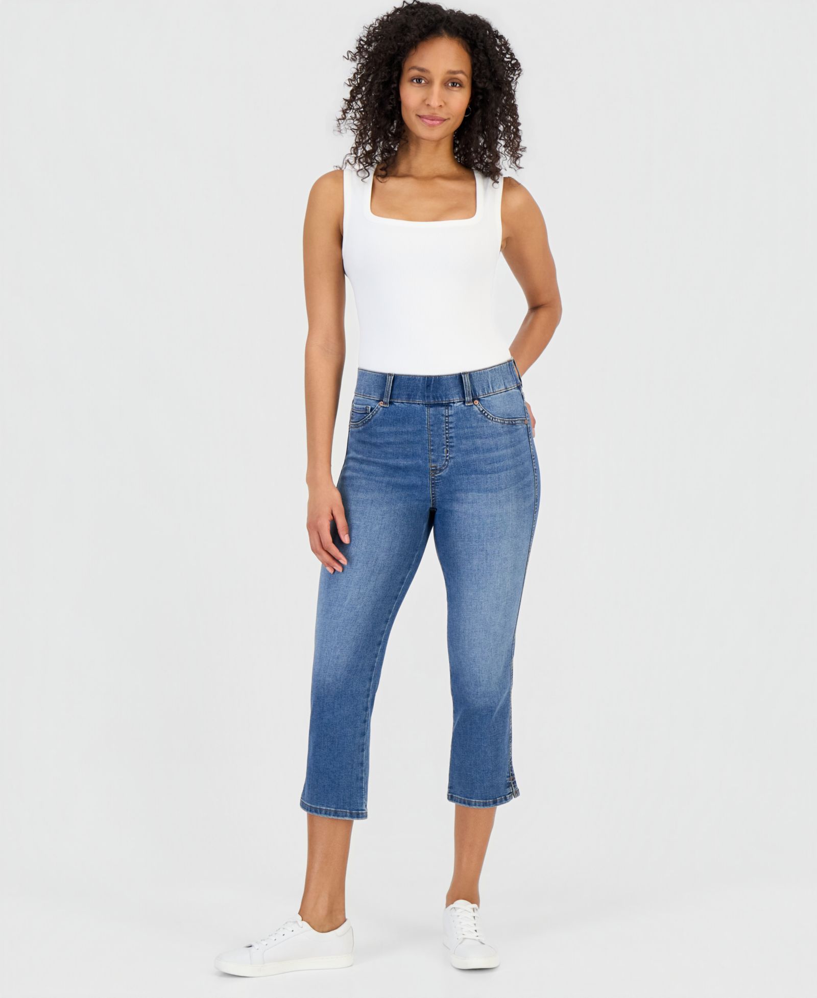 Style & Co Women's High-Rise Shaping Capri Jeans, Macy's Exclusive