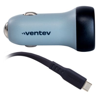 Универсальное автомобильное зарядное устройство Ventev 30W USB-C и кабель USB-C to USB-C