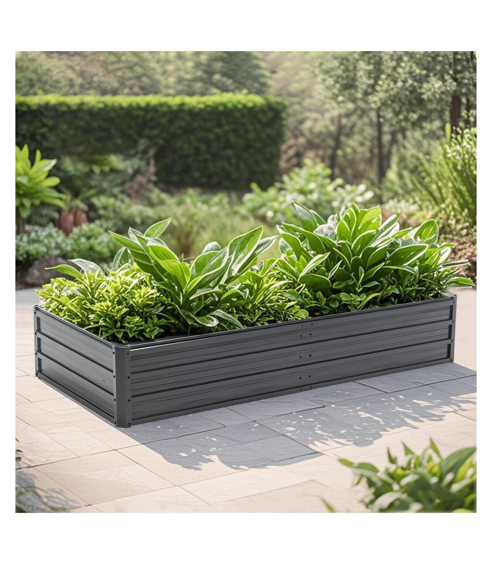 Streamdale Furniture 6x3x1 FT Metal Raised Garden Bed