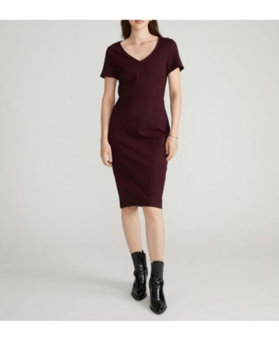 Universal Standard Plus Size Executive V Neck Ponte Dress