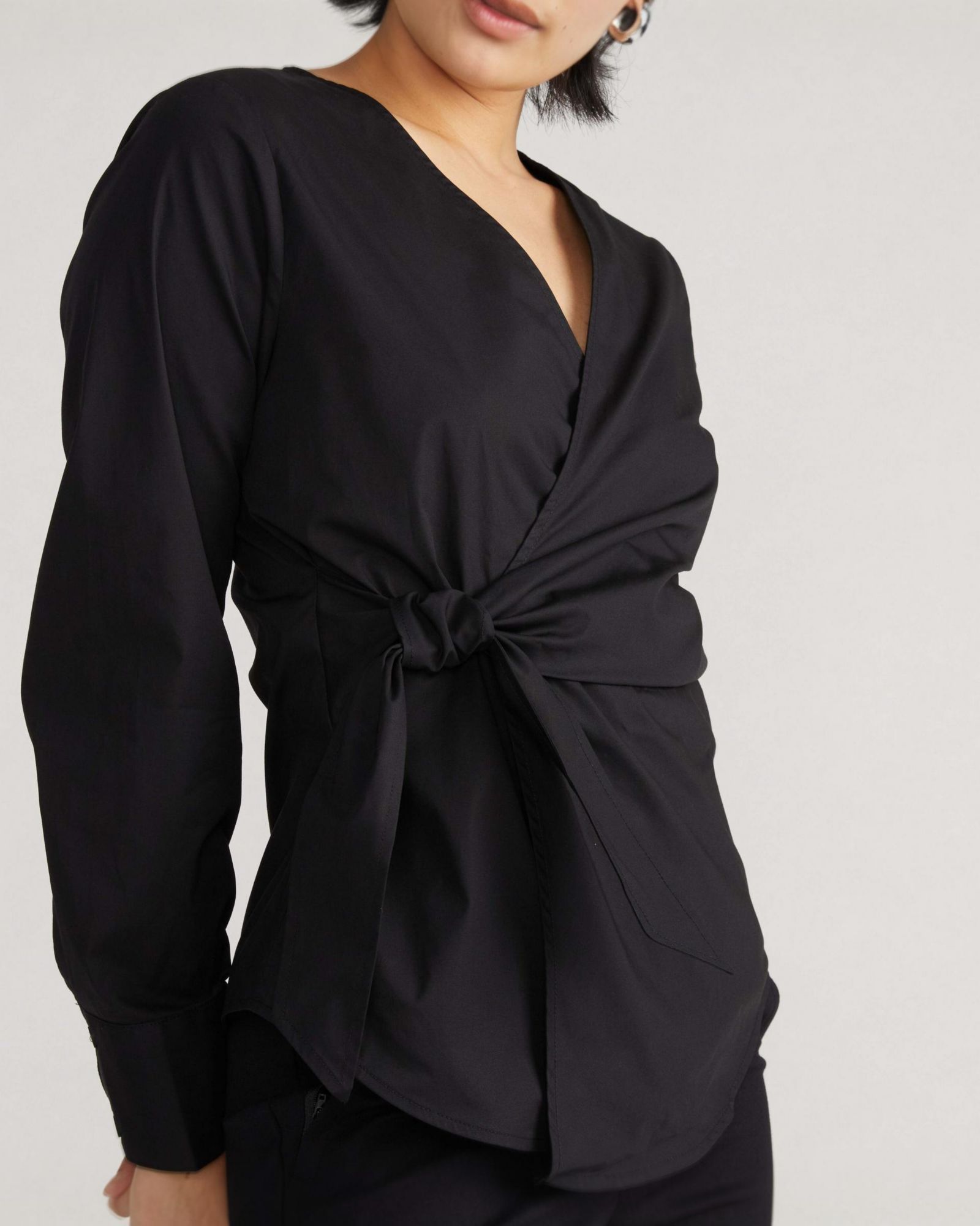 Женская рубашка Universal Standard Plus Size Stretch Poplin Wrap