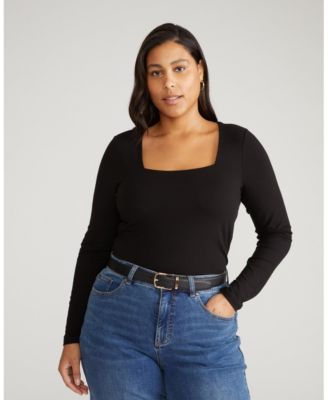 Universal Standard Plus Size Agatha Liquid Jersey Top