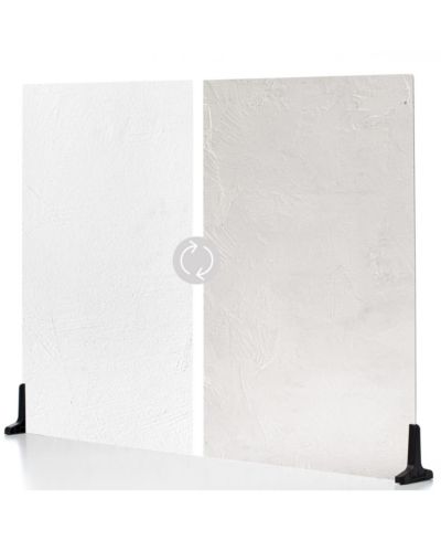 V-FLAT WORLD Duo Board - 30x40" Surface Board, Raw Concrete/Vintage Plaster