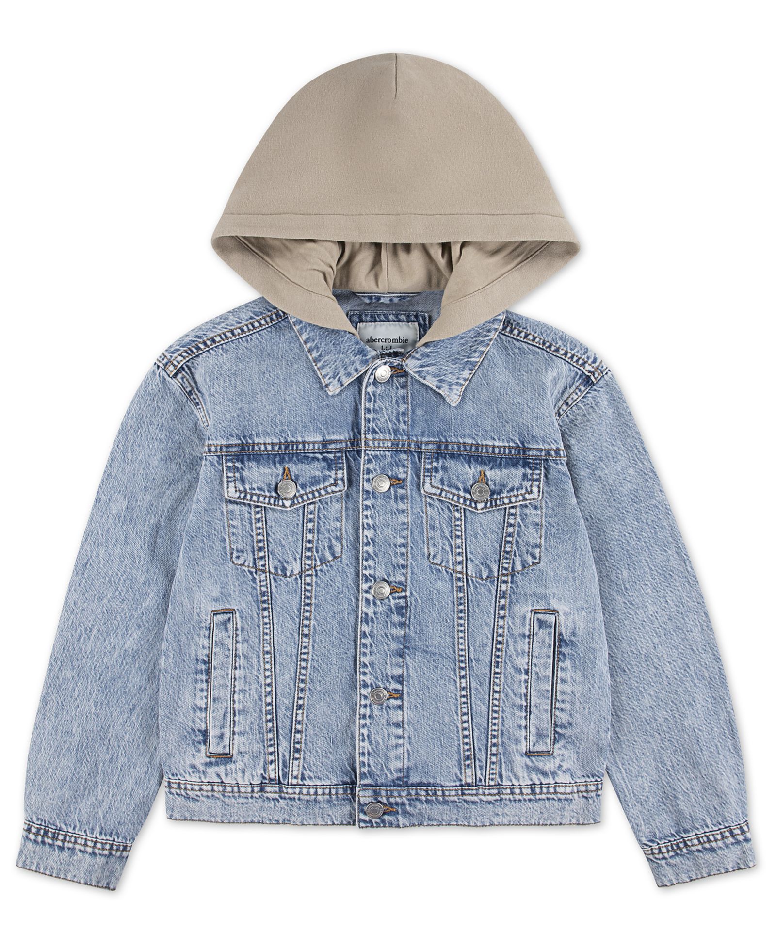 abercrombie kids Детская джинсовая куртка с капюшоном для мальчиков 2T-5T