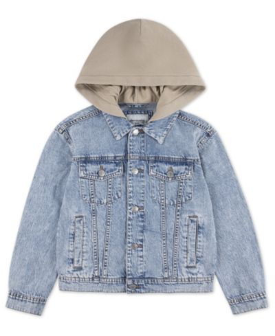 abercrombie kids Детская джинсовая куртка с капюшоном для мальчиков 2T-5T