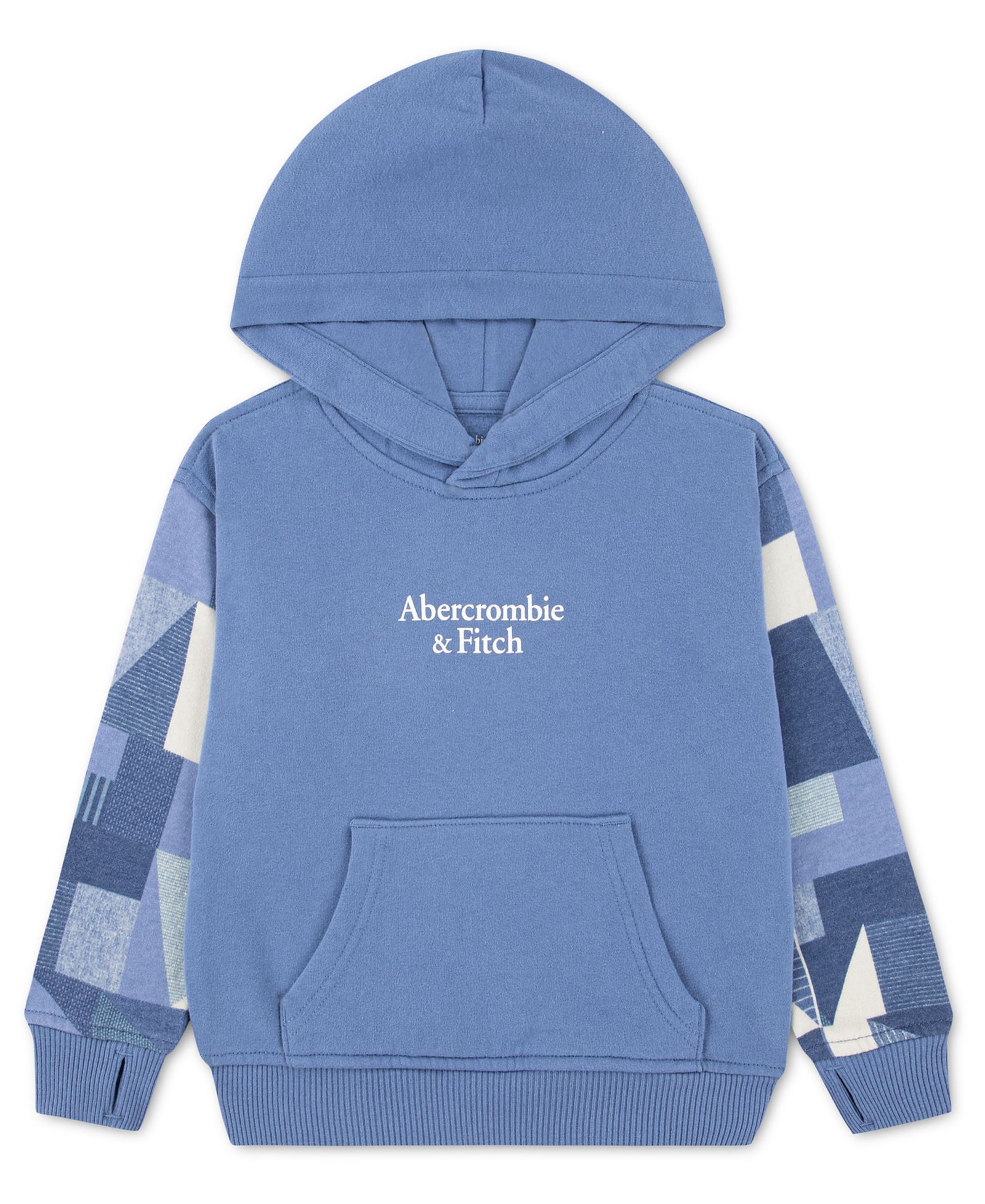 abercrombie kids Детский худи Essentials Patchwork с длинным рукавом для малышей, 2T-5T