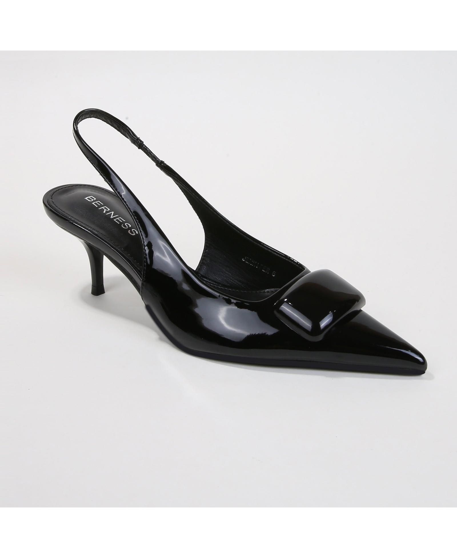 Женские туфли BERNESS Jennifer Patent Slingback Kitten Heels с геометрическим декором