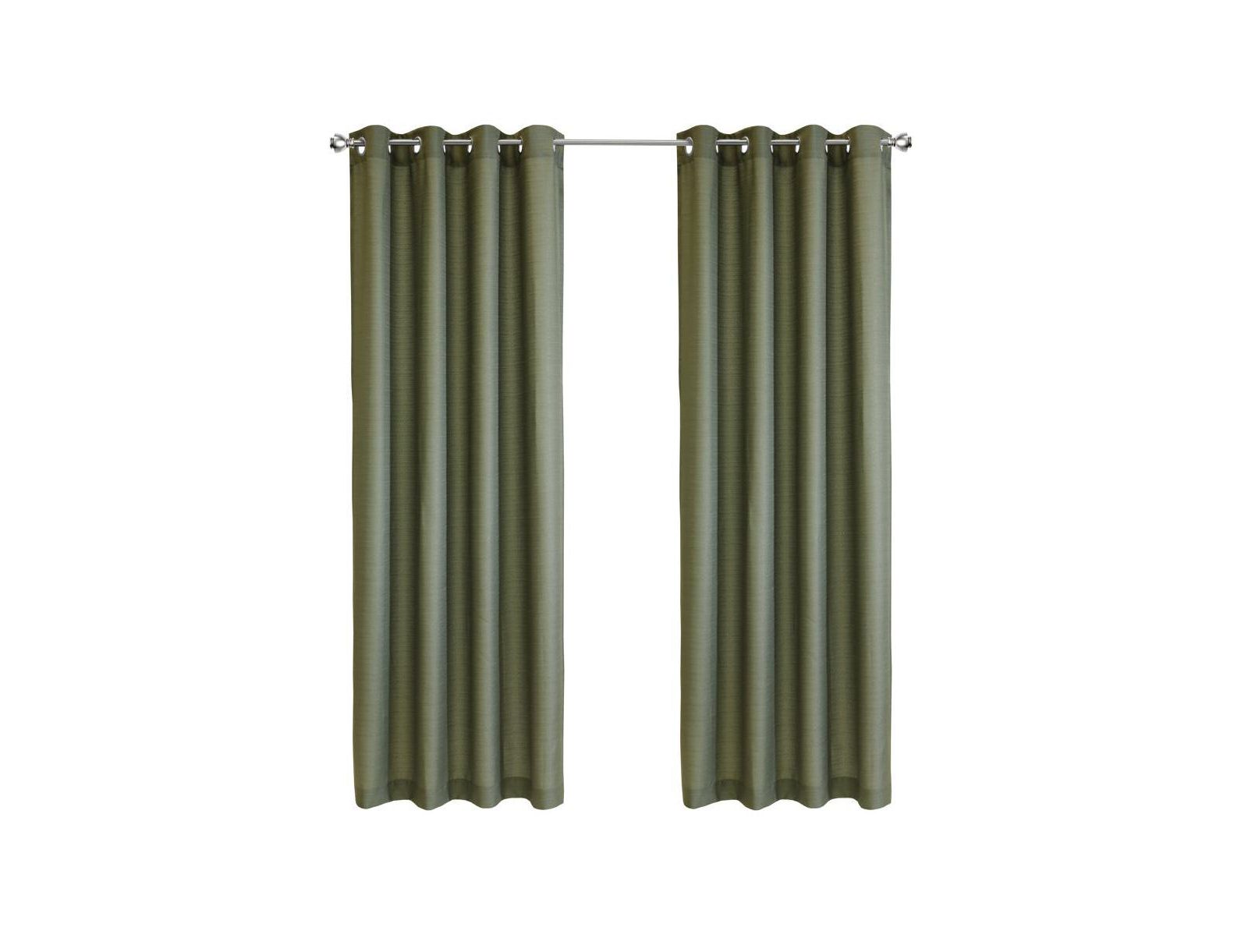 Habitat Cameron Light Filtering Slub Textured Exclusive Grommet Curtain Panel Olive