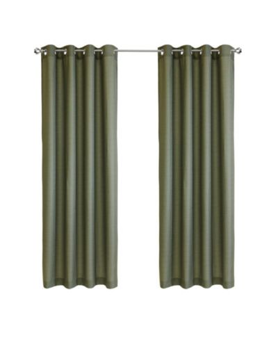 Habitat Cameron Light Filtering Slub Textured Exclusive Grommet Curtain Panel Olive