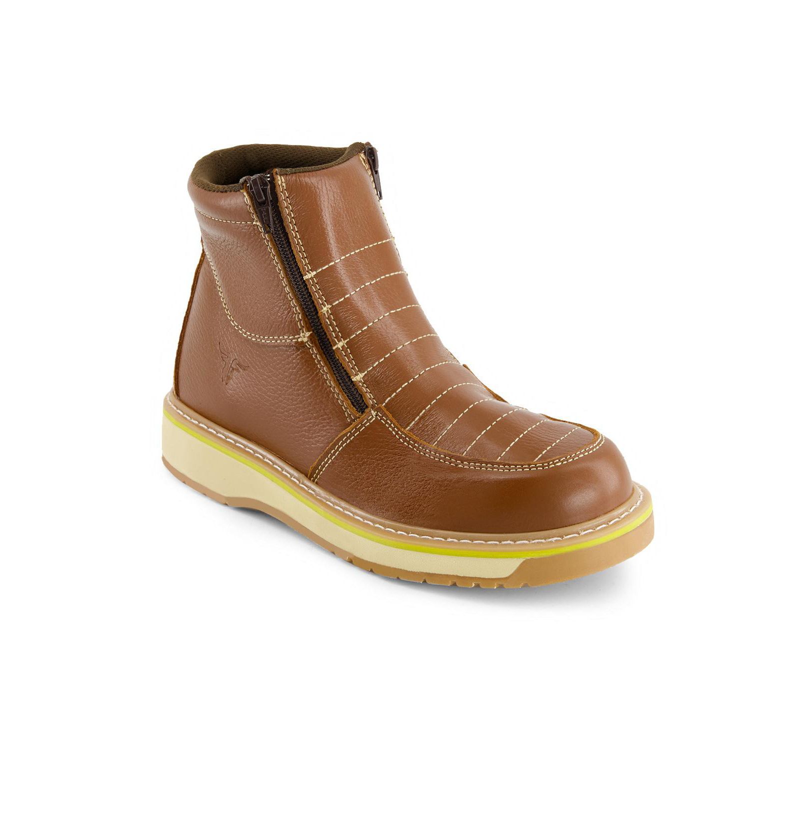 Forastero Men's Leather Booties with double zipper