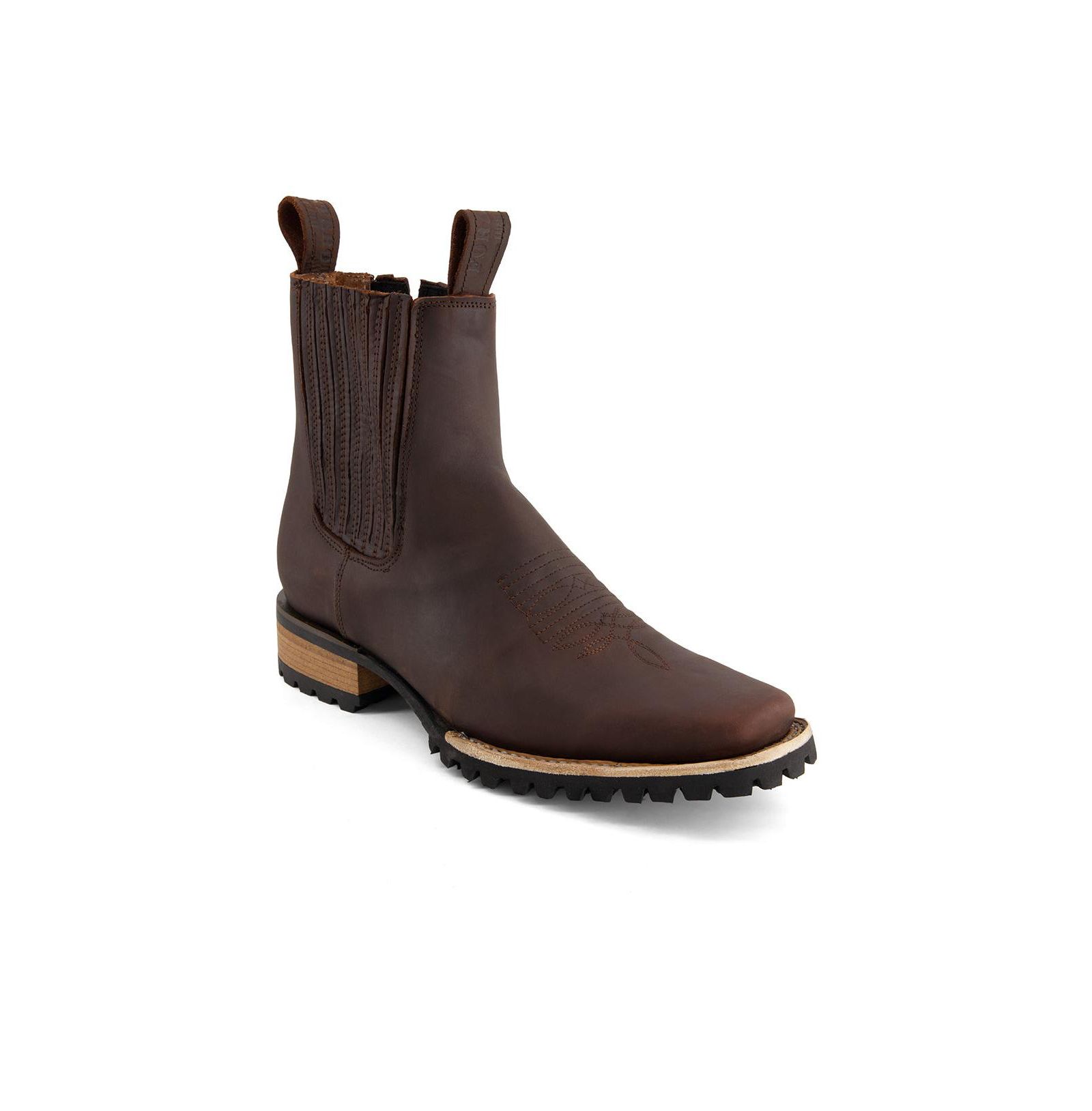 Forastero Men's Leather Chelsea Boots with side Zipper