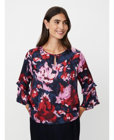 Masai Copenhagen Women's MaBimelda Keyhole Detail Floral Top