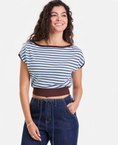 Детский джемпер Ultra Flirt Boat-Neck Cap-Sleeve