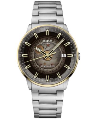 Мужские швейцарские автоматические часы Mido Commander Silver из нержавеющей стали, 40 мм