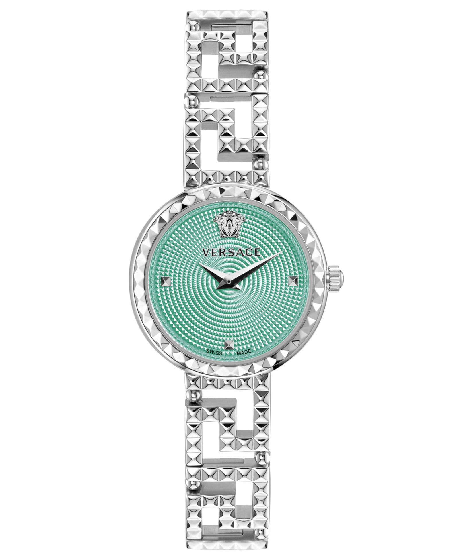 Женские наручные часы Versace Greca Goddess Silver Stainless Steel Bracelet, 28mm