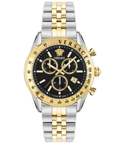 Versace Men's Chrono Master Two-Tone Stainless Steel Bracelet Watch, 44mm