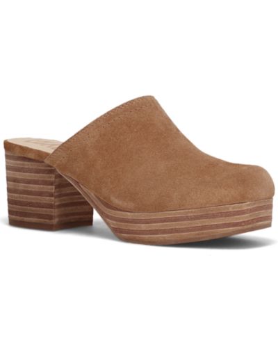 Frye Women's Campus Block Heel Leather Clogs