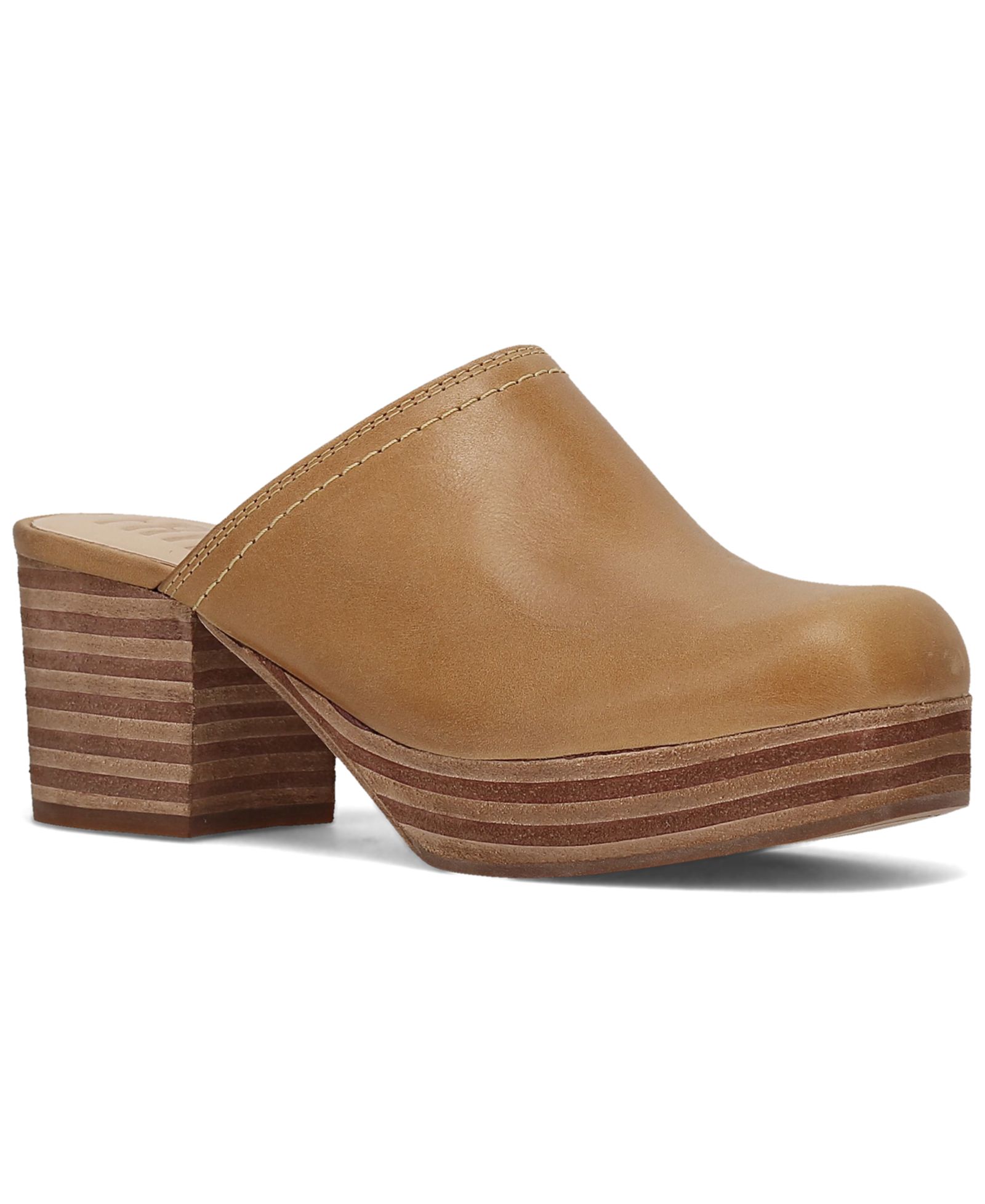 Frye Women's Campus Block Heel Leather Clogs