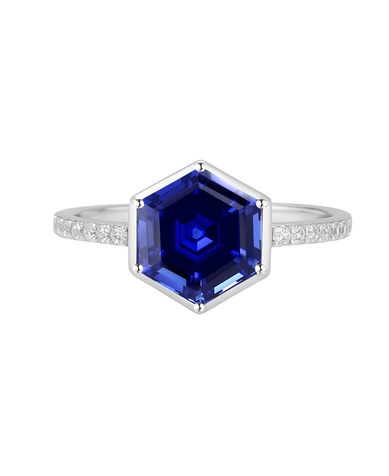 Macy's Amethyst (2 ct. t.w.) and Lab-Grown White Sapphire (0.01 ct. t.w.) Ring in 14k Gold Over Sterling Silver (Also Available in Multi-Stones)