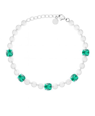 Macy's Lab Grown Emerald (4-1/5 ct. t.w.) Bracelet in Sterling Silver (Also Available in Ruby)