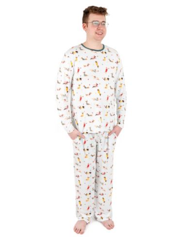 Leveret Мужская пижама из вискозы из бамбука из двух предметов