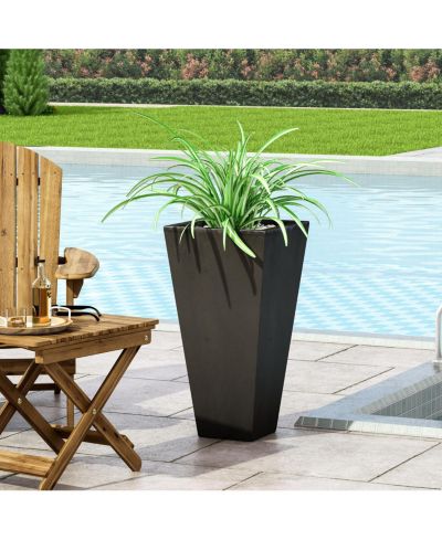 Streamdale Furniture Outdoor & Indoor Use Sleek Aesthetic Design Durable Cast Stone Tapered Planter