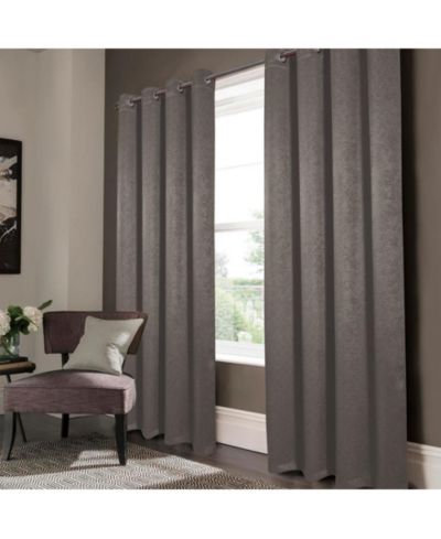 RT Designers Nellie Embossed Blackout Grommet Panel - Charcoal