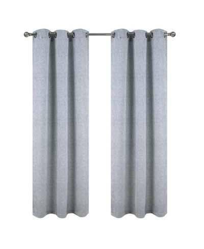RT Designer Collection Wilton Jacquard Grommet Luxurious Modern Design Curtain Panel 54" x 84" Charcoal